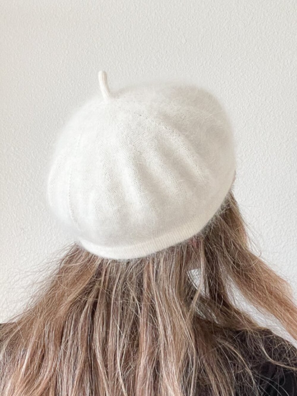 Vintage Gap Ivory Angora Beret French Girl Paris Aesthetic Cute Chic Hat